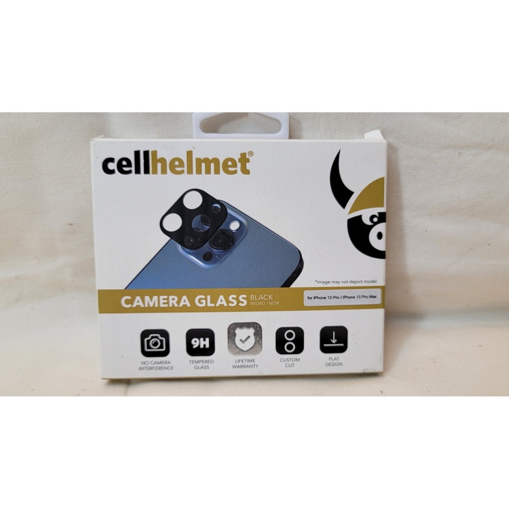 cellhelmet Black Camera Glass Lens Protector for iPhone 13 Pro and 13 Pro Max